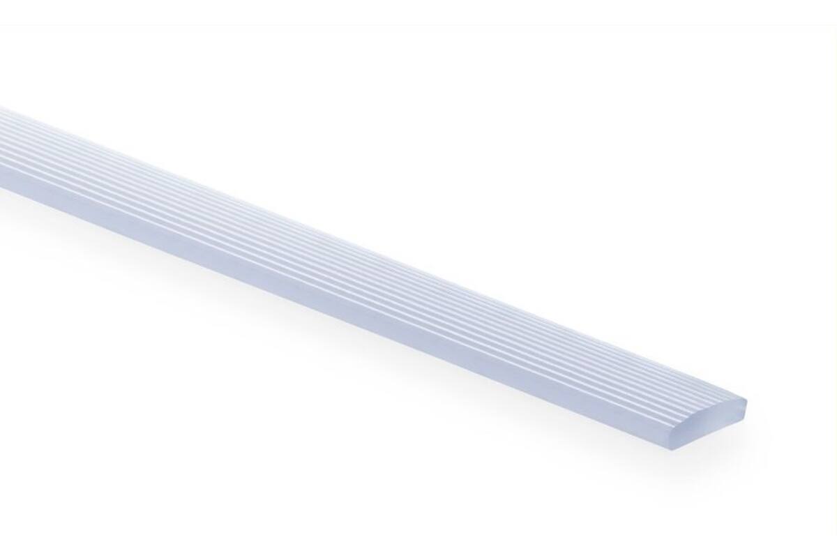 PVC Strip Flat with Ridge, 14x3 mm
Transparent Blue, 200 m/spool - shore 73